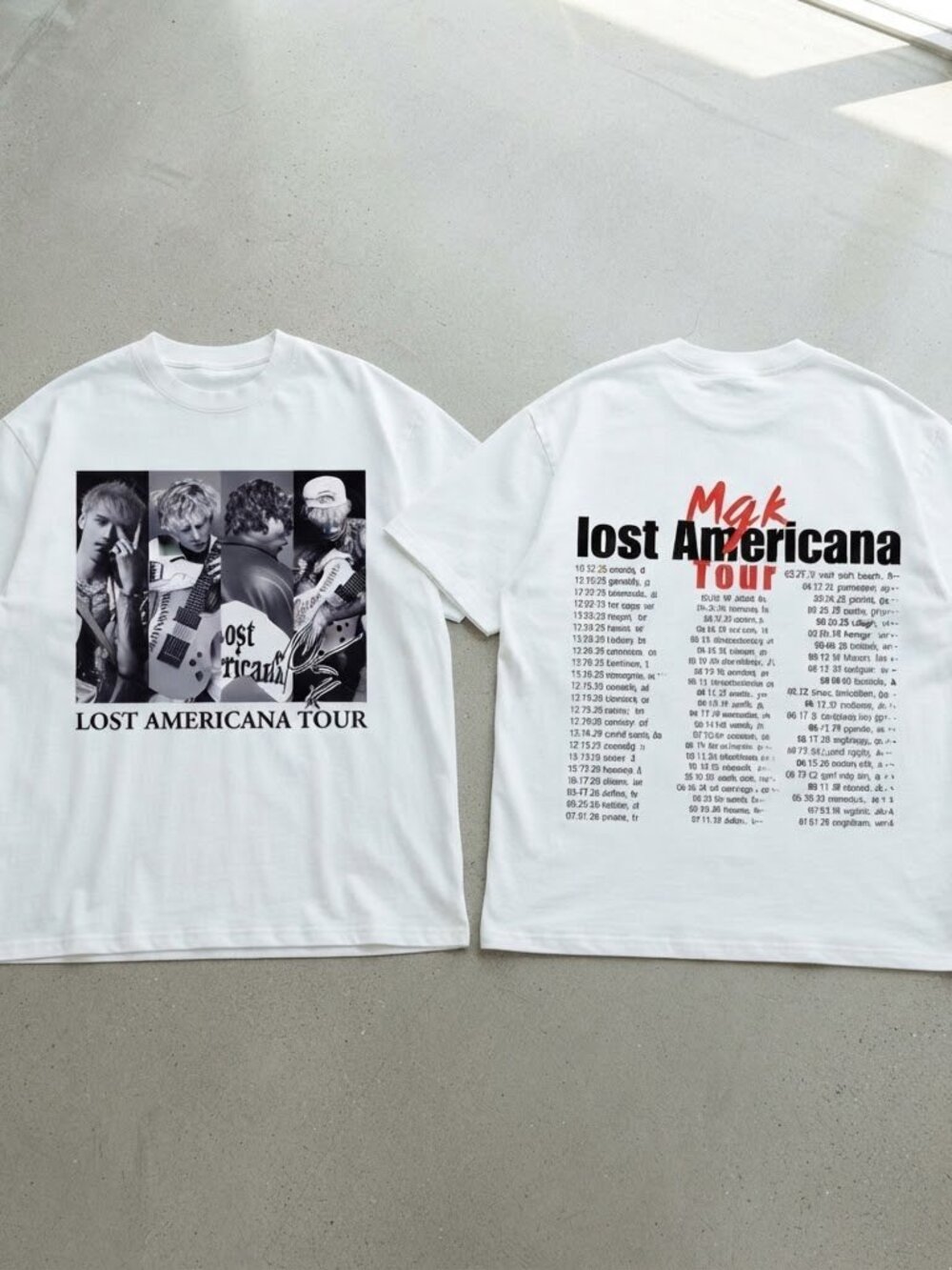 MGK Lost Americana Tour 2026 White T-Shirt S-4XL